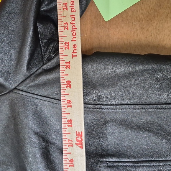 Worthington Lambskin Leather Coat – Black – Size XL - Picture 7 of 9